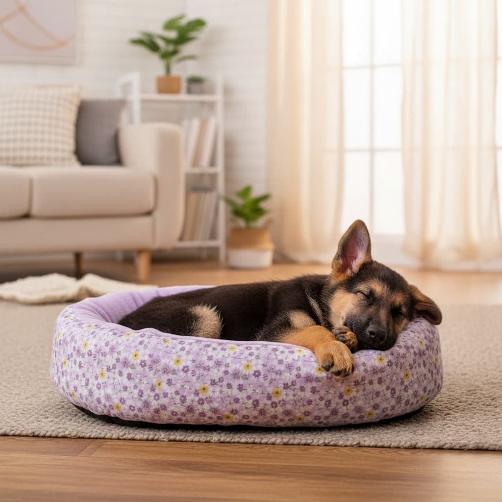 chien floral mauve berger allemand chiot