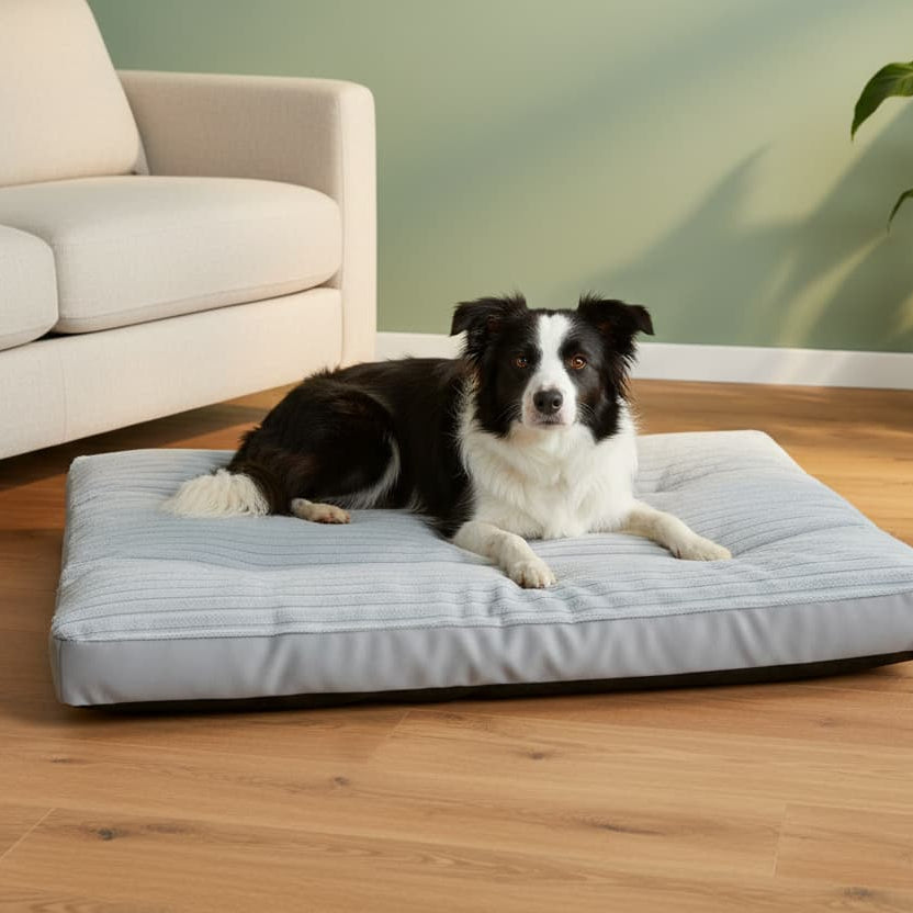 coussin pour chien gris border collie salon 