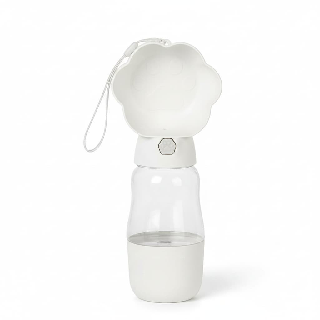 gourde chien 320ml 180g blanc fond blanc
