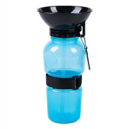 gourde pour chien portable bol haut bleu clair fond blanc