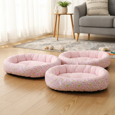Coussin Pour Chien Donut Floral – Lavable, Moelleux, Toutes Saisons
