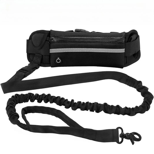 laisse canicross ceinture bungee noir