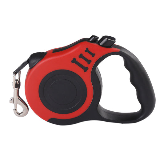 laisse pour chien enrouleur rouge fond blanc