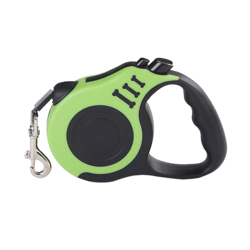 laisse pour chien enrouleur vert fond blanc