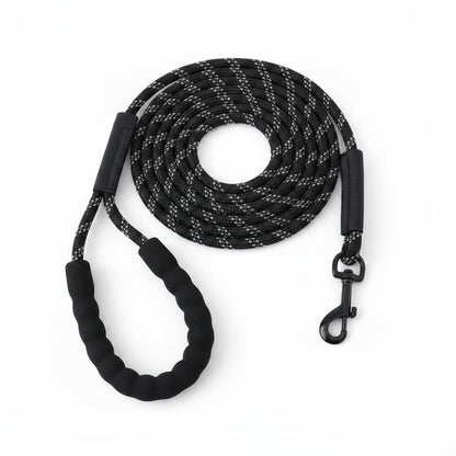 longe pour chien longue laisse noir fond blanc