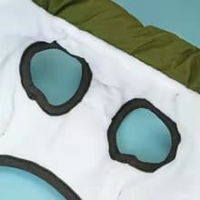 manteau chien impermeable interieur doublure polaire trous pattes vert armee