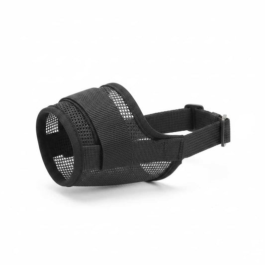 museliere chien filet nylon noire fond blanc