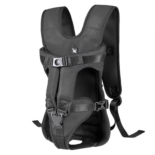 sac a dos transport chien ventral noir fond blanc