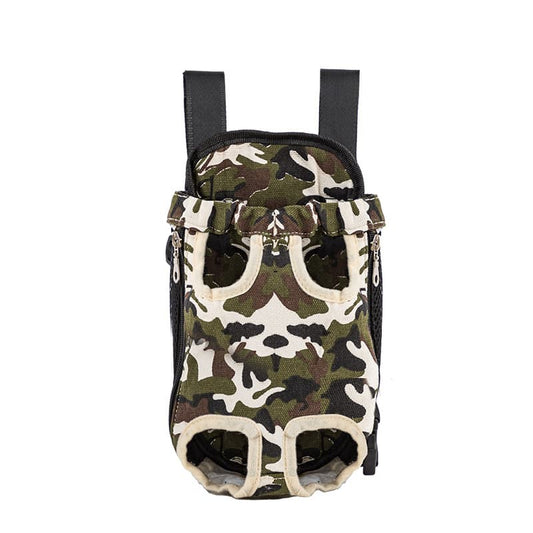 sac de transport chien camouflage fond blanc