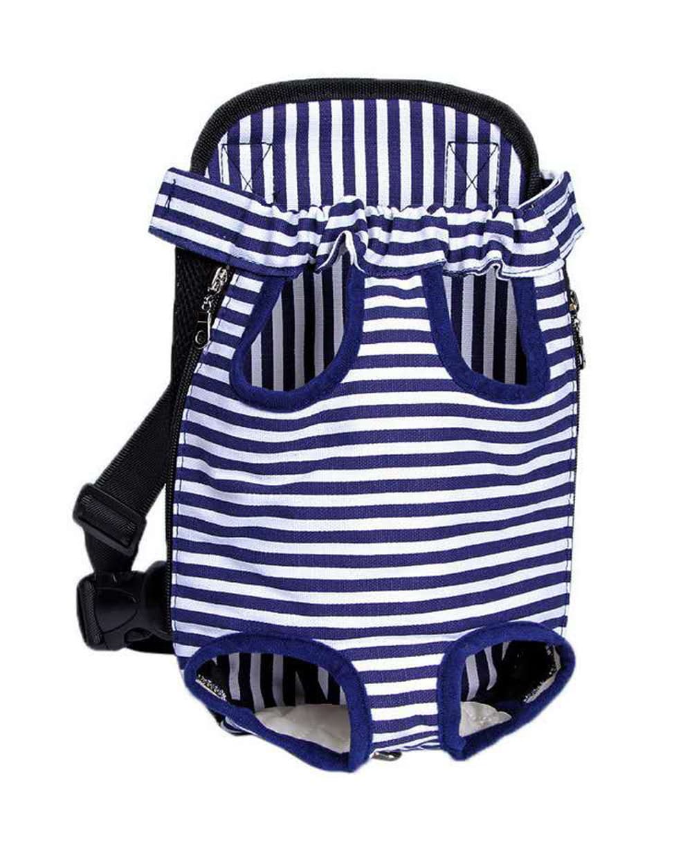 sac de transport chien raye fond blanc