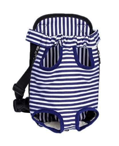 sac de transport chien raye fond blanc